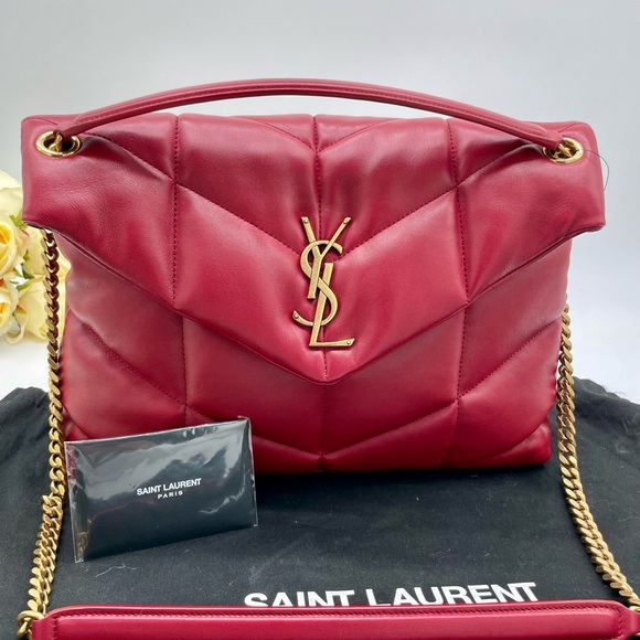 Women’s Ysl, medium LouLou puffer shoulder bag made in Italy - Picture 9 of 16